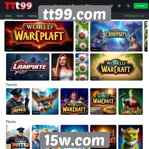 Principais jogos disponíveis no tt99.com